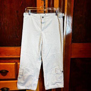 Vintage Lee Dungarees Khaki Cargo Capris 29" Waist